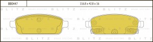 Колодки тормозные дисковые BB0447 BLITZ