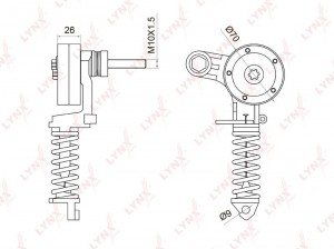 Натяжитель ремня приводного в сборе PT-3034 LYNXAUTO