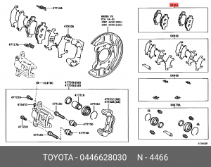 Колодки тормозные дисковые 04466-28030 TOYOTA