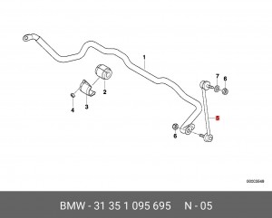 Стойка стабилизатора 31 35 1 095 695 BMW