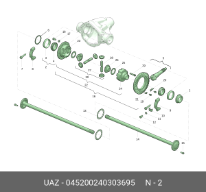 Подшипник дифференциала 045200240303695 UAZ UAZ