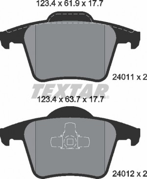 Колодки тормозные дисковые 2401101 TEXTAR