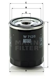 Фильтр масляный двигателя W7126 MANN FILTER