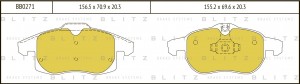 Колодки тормозные дисковые BB0271 BLITZ