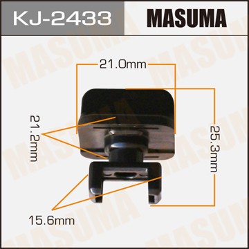 Клипса крепежная KJ2433 MASUMA