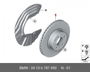 Диск тормозной 34 10 6 787 490 BMW