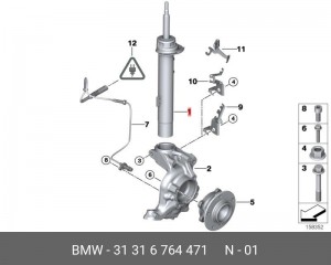 Амортизатор подвески 31 31 6 764 471 BMW