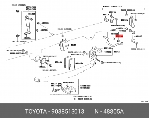 Втулка стабилизатора 90385-13013 TOYOTA