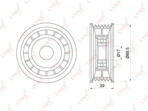 Ролик ремня приводного PB-5227 LYNXAUTO