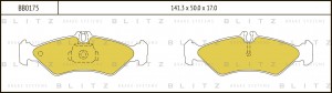 Колодки тормозные дисковые BB0175 BLITZ