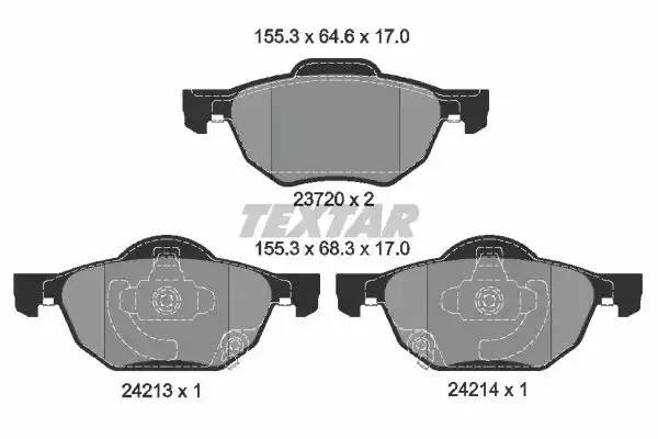 Колодки тормозные дисковые 2372001 TEXTAR
