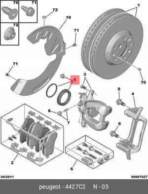 Суппорт тормозной (ремкомплект) 4427 C2 CITROEN
