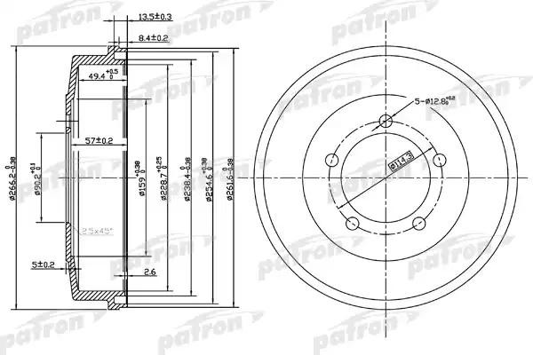 Барабан тормозной PDR1002 PATRON