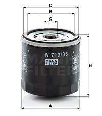 Фильтр масляный двигателя W71336 MANN FILTER