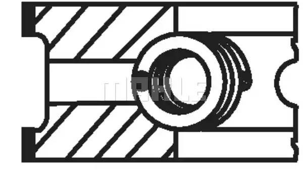 Кольца поршневые 01568N2 MAHLE