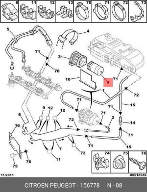 Фильтр топливный 1567 78 CITROEN