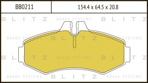 Колодки тормозные дисковые BB0211 BLITZ