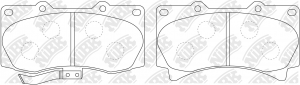 Колодки тормозные дисковые PN0498 NIBK