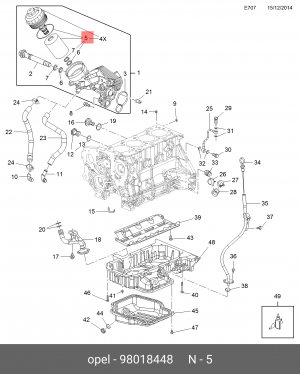 Фильтр масляный двигателя 98018448 CHEVROLET