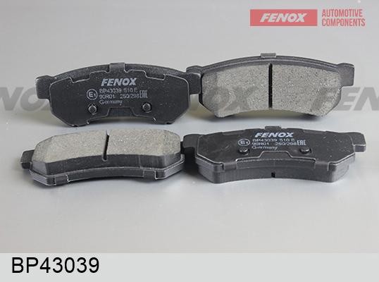 КОЛОДКИ ТОРМОЗНЫЕ ДИСКОВЫЕ ЗАДНИЕ BP43039 FENOX
