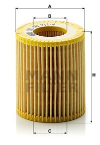 Фильтр масляный двигателя HU7114X MANN FILTER