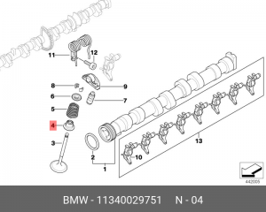Колпачки маслосъёмные (комплект) 11 34 0 029 751 BMW