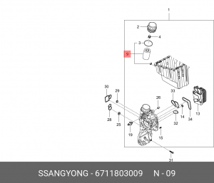 Фильтр масляный двигателя 67118-03009 SSANG YONG