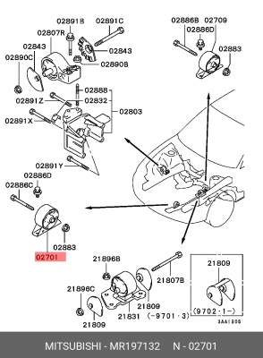 Упор противооткатный MR197132 MITSUBISHI