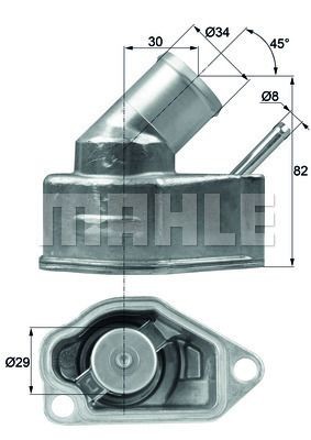 Термостат системы охлаждения с корпусом TI 10 92 MAHLE