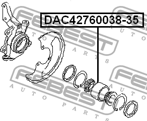 Подшипник ступицы колеса DAC42760038-35 FEBEST