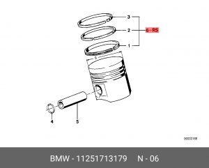 Кольца поршневые 11 25 1 713 179 BMW