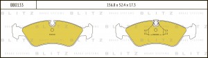 Колодки тормозные дисковые BB0133 BLITZ