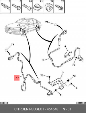 Датчик ABS 4545 48 CITROEN