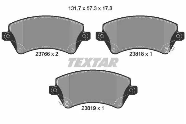 Колодки тормозные дисковые 2376601 TEXTAR
