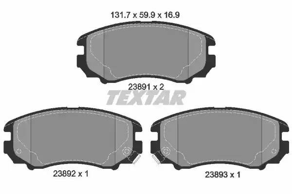 Колодки тормозные дисковые 2389101 TEXTAR