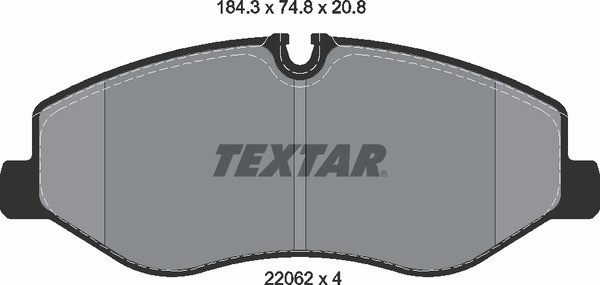 Колодки тормозные дисковые 2206201 TEXTAR