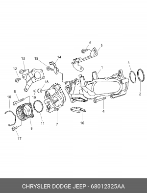 Заслонка дроссельная 68012 325AA CHRYSLER