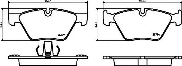 Колодки тормозные дисковые 8DB 355 014-351 PAGID