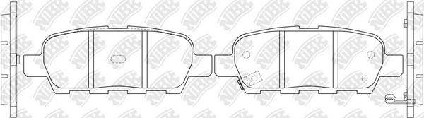 Колодки тормозные дисковые PN2466 NIBK