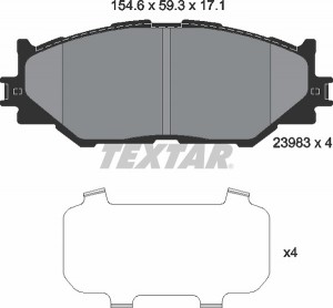 Колодки тормозные дисковые 2398301 TEXTAR