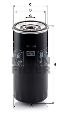Фильтр масляный двигателя W11707 MANN FILTER