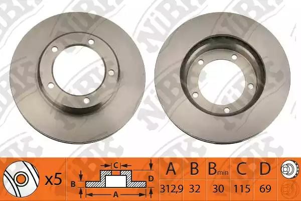 Диск тормозной RN1224 NIBK