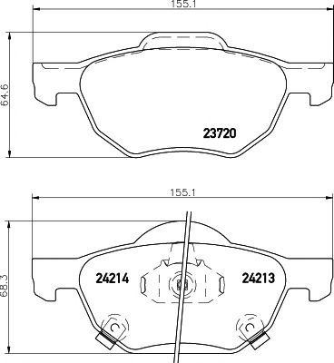 Колодки тормозные дисковые 2372001 TEXTAR