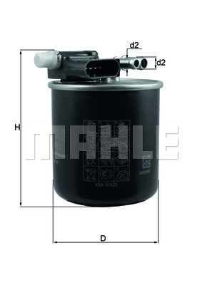 Фильтр топливный KL911 MAHLE