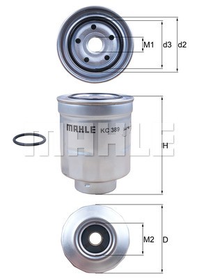 Фильтр топливный KC389 MAHLE