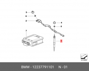 Свеча накаливания 12 23 7 791 101 BMW
