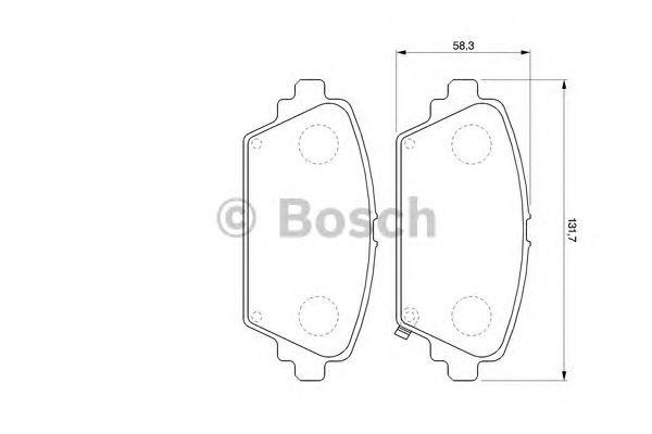 Колодки тормозные дисковые 0 986 424 663 BOSCH