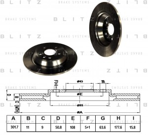 Диск тормозной BS0224 BLITZ
