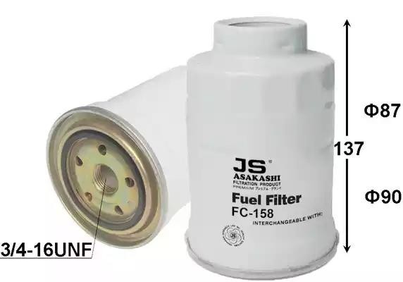 Фильтр топливный FC158J JS ASAKASHI