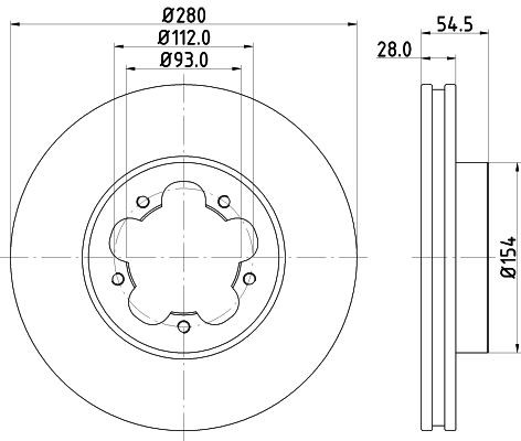 Диск тормозной 8DD 355 113-261 PAGID